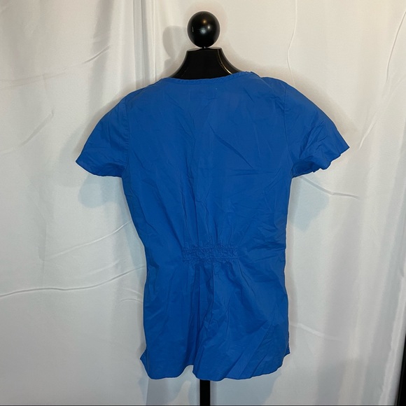 Koi Women’s Solid Blue Thin Scrub Top Size Small - Picture 3 of 4